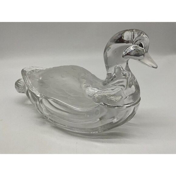 Hand Cut Led Crystal Duck Covered Dish, Made in West Germany Crystal Clear Ind. - Picture 11 of 16